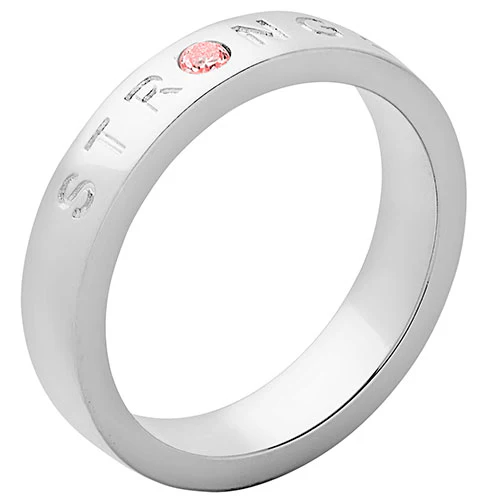 STRONGER Silver Plated Birthstone Empowerment Ring - Image 2