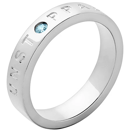 UNSTOPPABLE Silver Plated Birthstone Empowerment Ring - Image 3