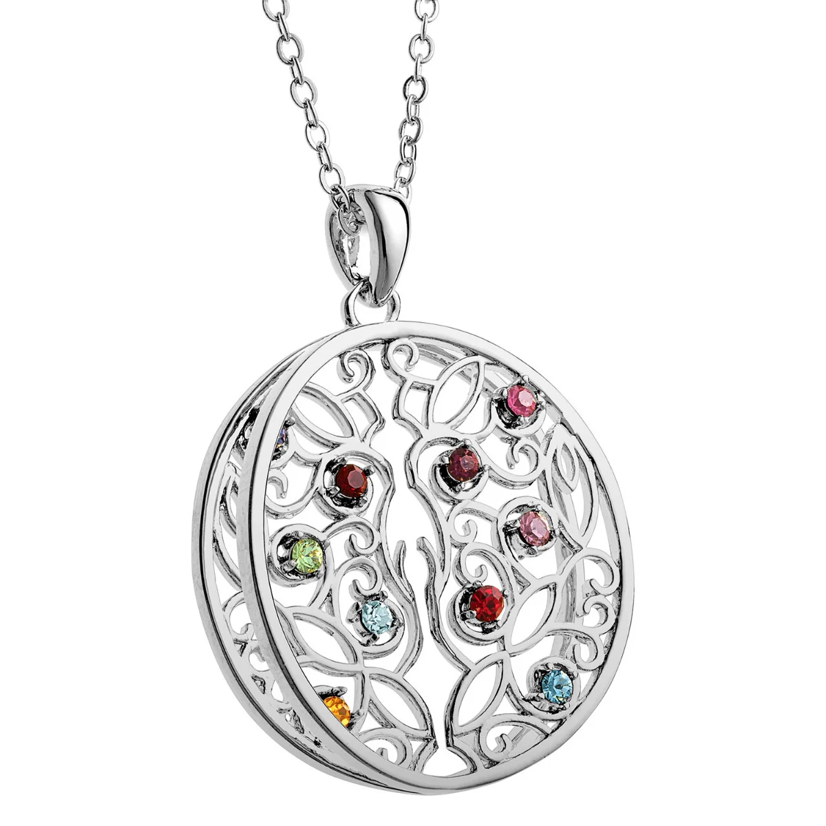 Silver Plated 3D Family Filigree Pendant - Image 2