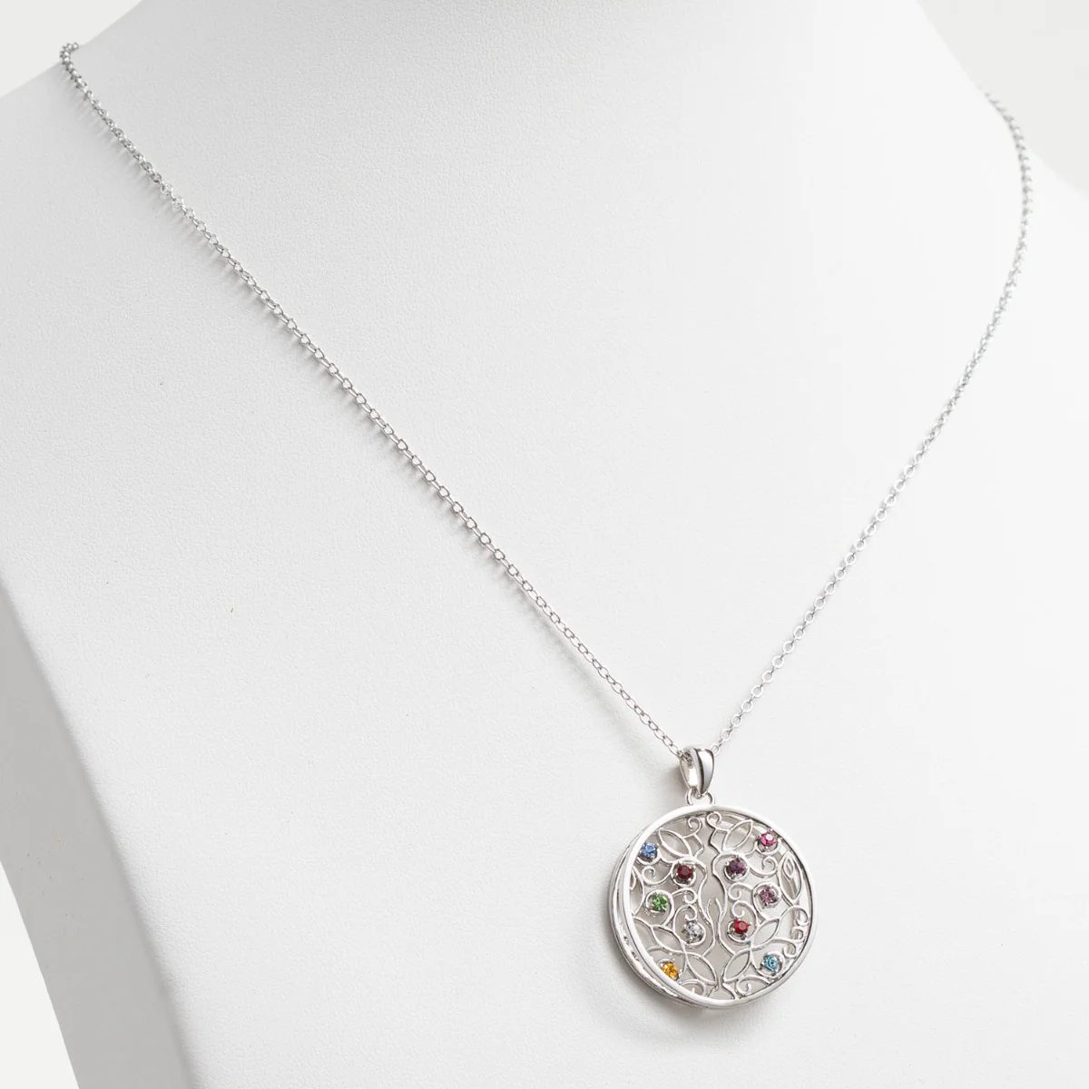 Silver Plated 3D Family Filigree Pendant - Image 3