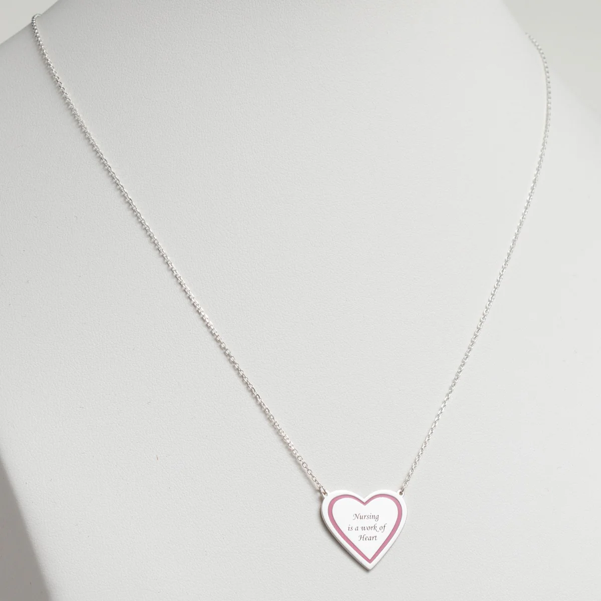 Silver Plated Personalized Nurses are a work of Heart Necklace - Image 8