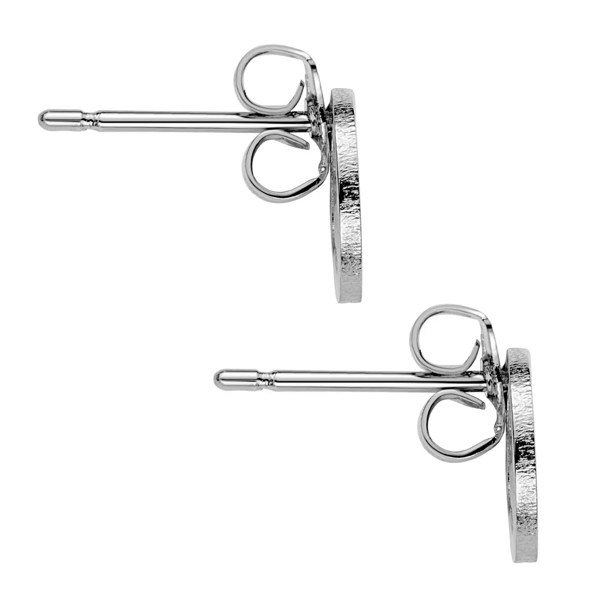 Silver Plated Zodiac Sign Disc Stud Earring Set of 2 - Image 3