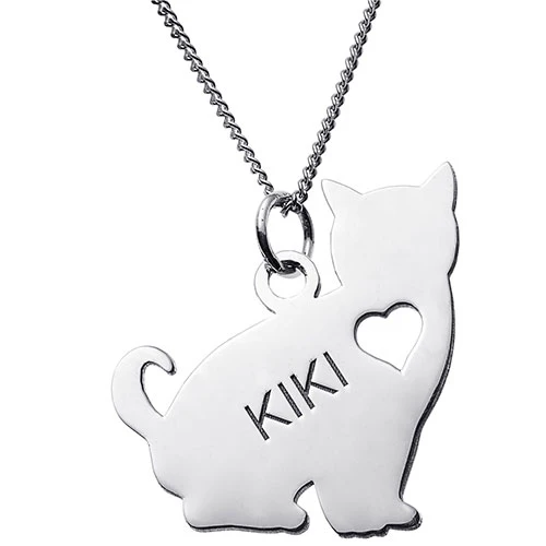 Sitting Cat Silhouette Necklace