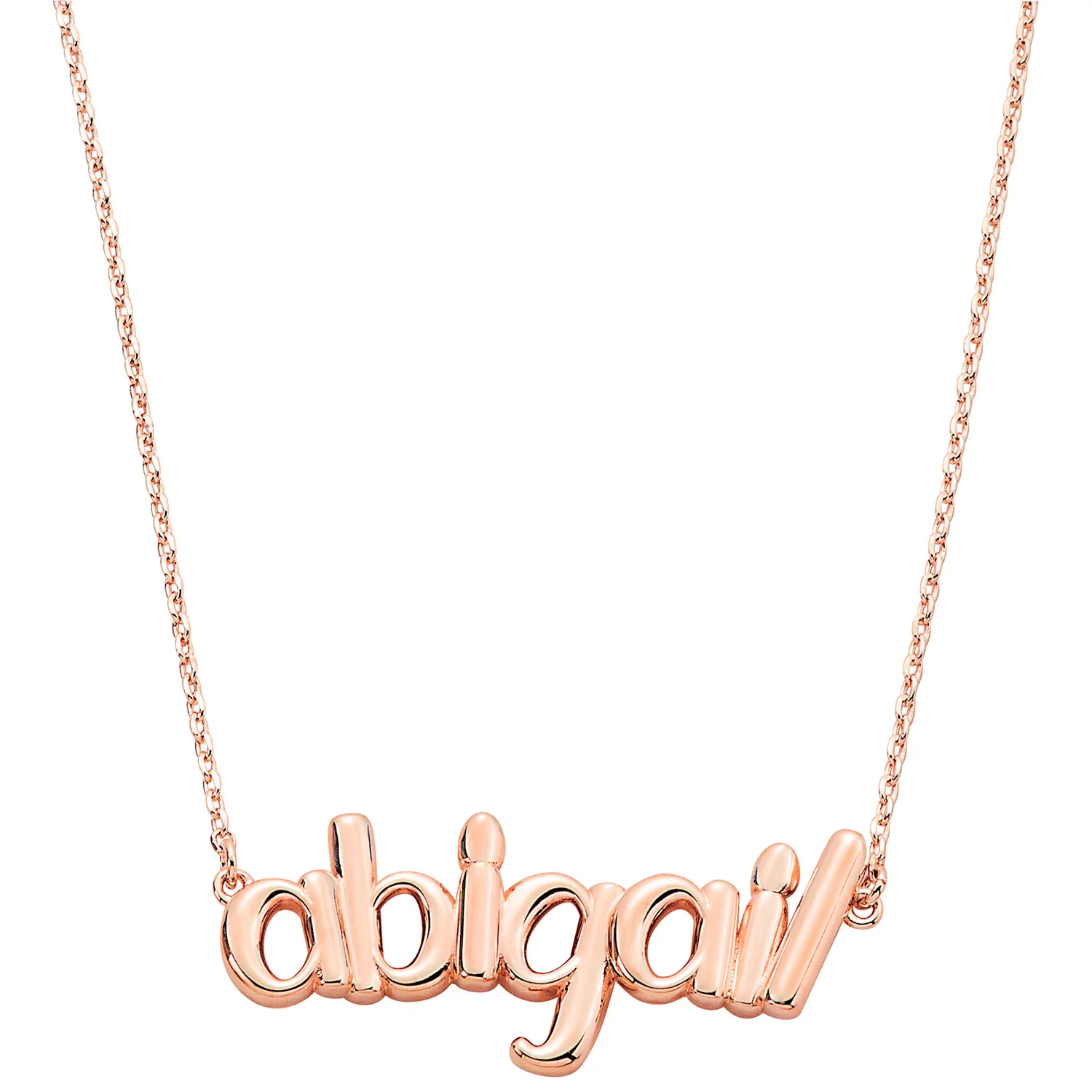 Staggered Lowercase Balloon Letters Name Necklace - Image 3