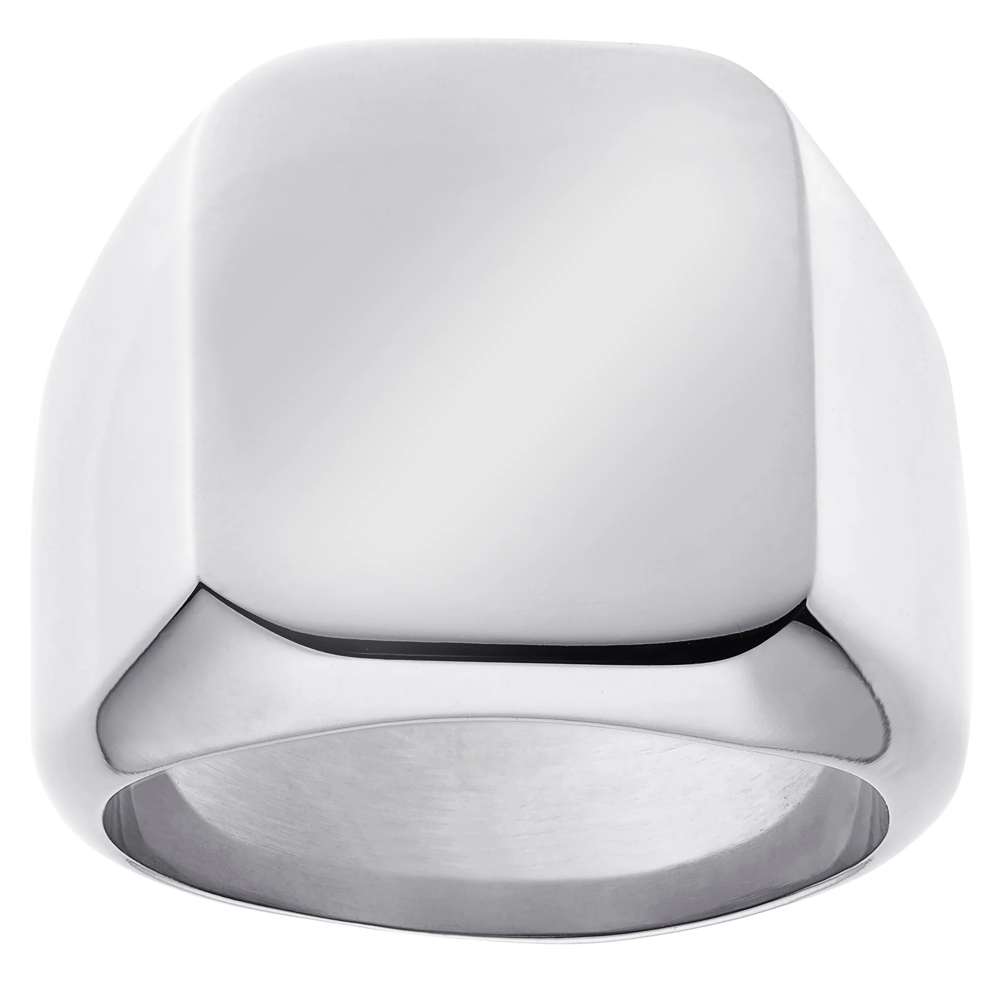 Stainless Steel Bold Square Signet Ring