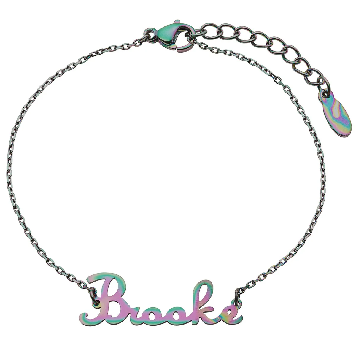 Stainless Steel Fancy Script Name Bracelet - Image 6