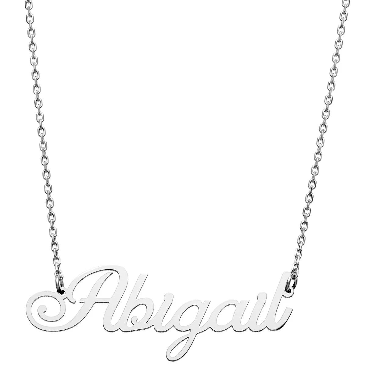 Stainless Steel Fancy Script Name Necklace - Image 2
