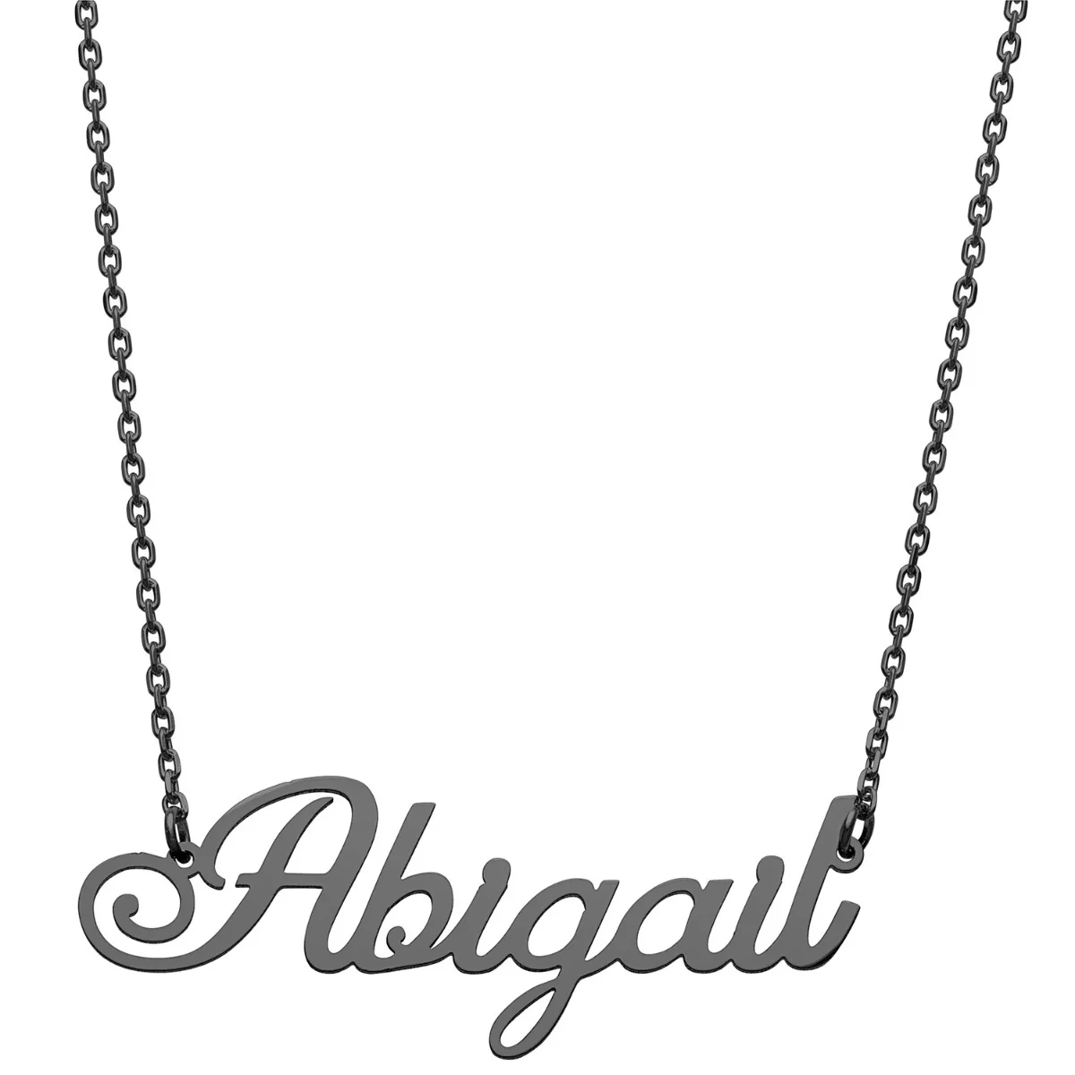 Stainless Steel Fancy Script Name Necklace - Image 6