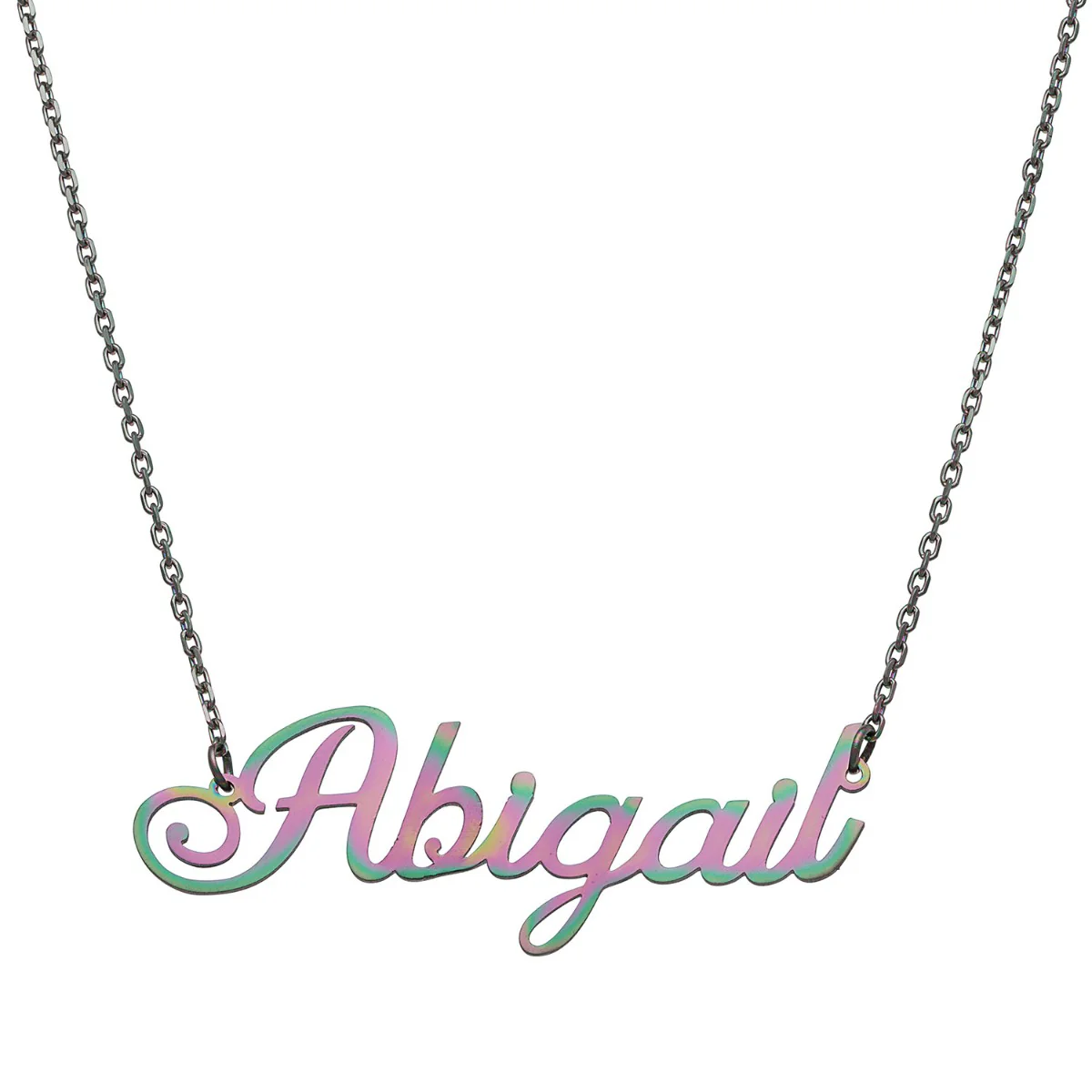 Stainless Steel Fancy Script Name Necklace - Image 7
