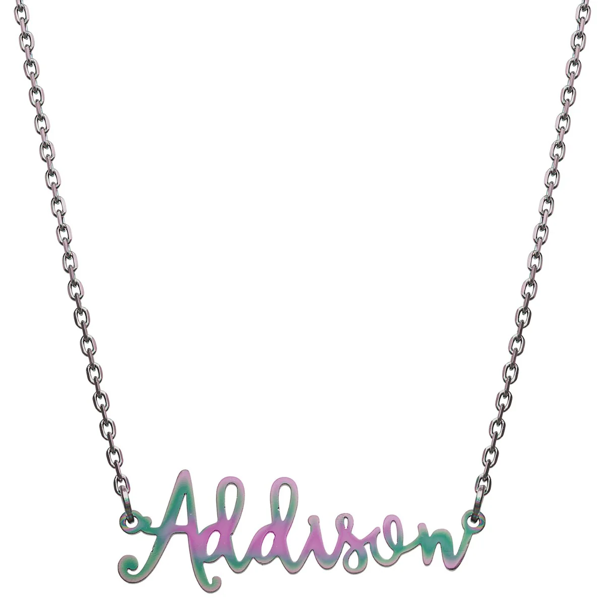 Stainless Steel Handwritten Script Name Necklace - Image 7