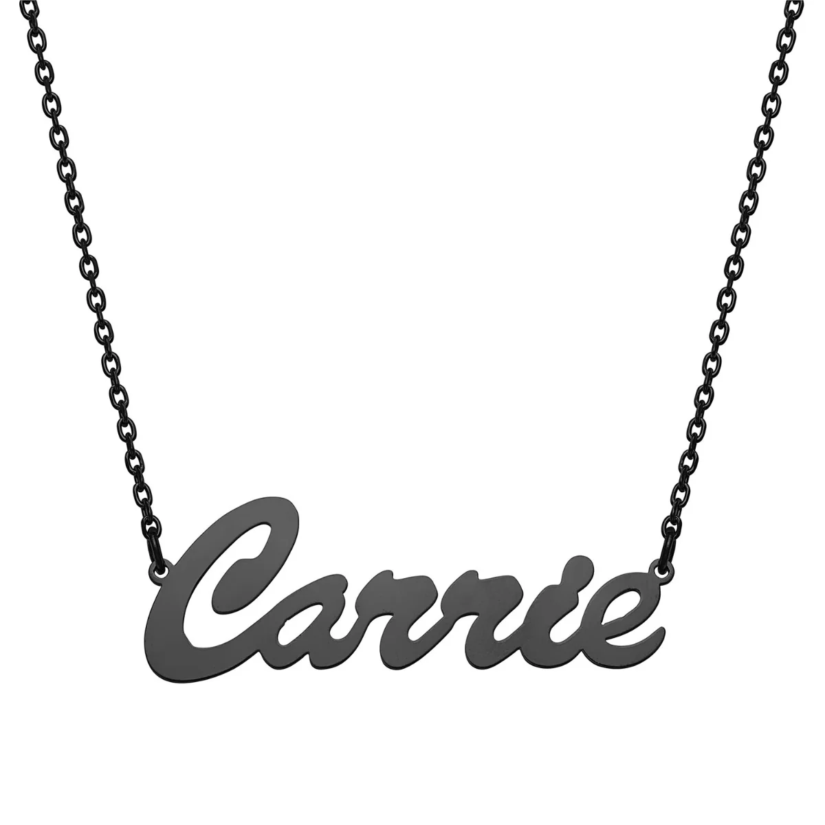 Stainless Steel Hollywood Script Name Necklace - Image 6
