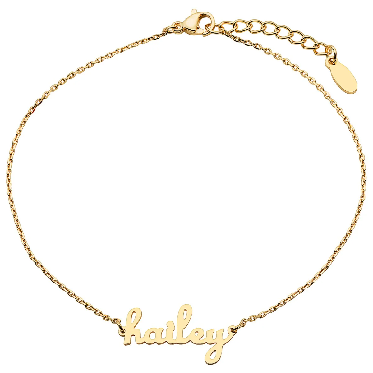 Stainless Steel Lowercase Script Name Anklet - Image 3