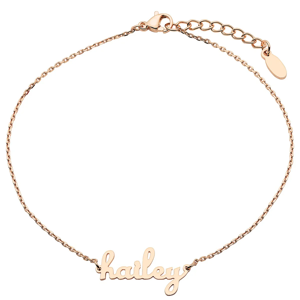 Stainless Steel Lowercase Script Name Anklet - Image 4
