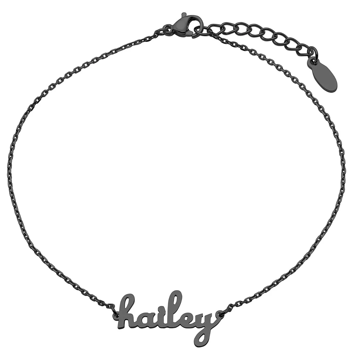 Stainless Steel Lowercase Script Name Anklet - Image 5