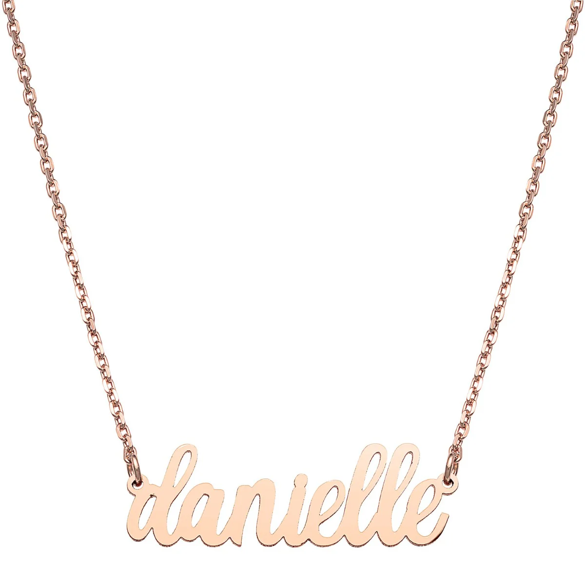 Stainless Steel Lowercase Script Name Necklace - Image 4