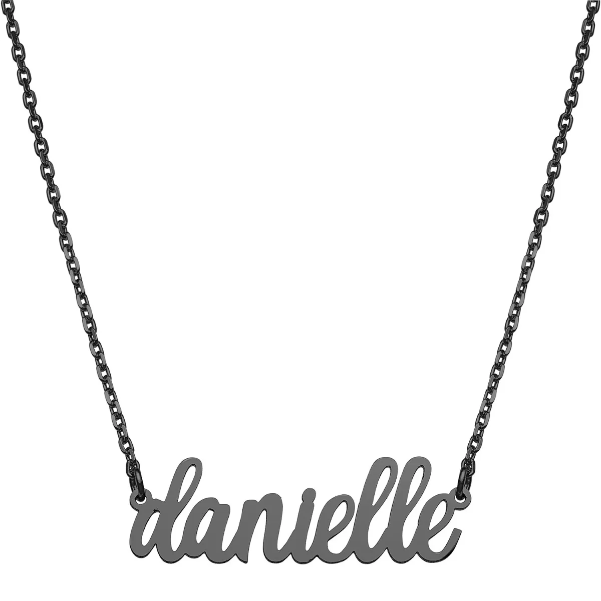 Stainless Steel Lowercase Script Name Necklace - Image 5