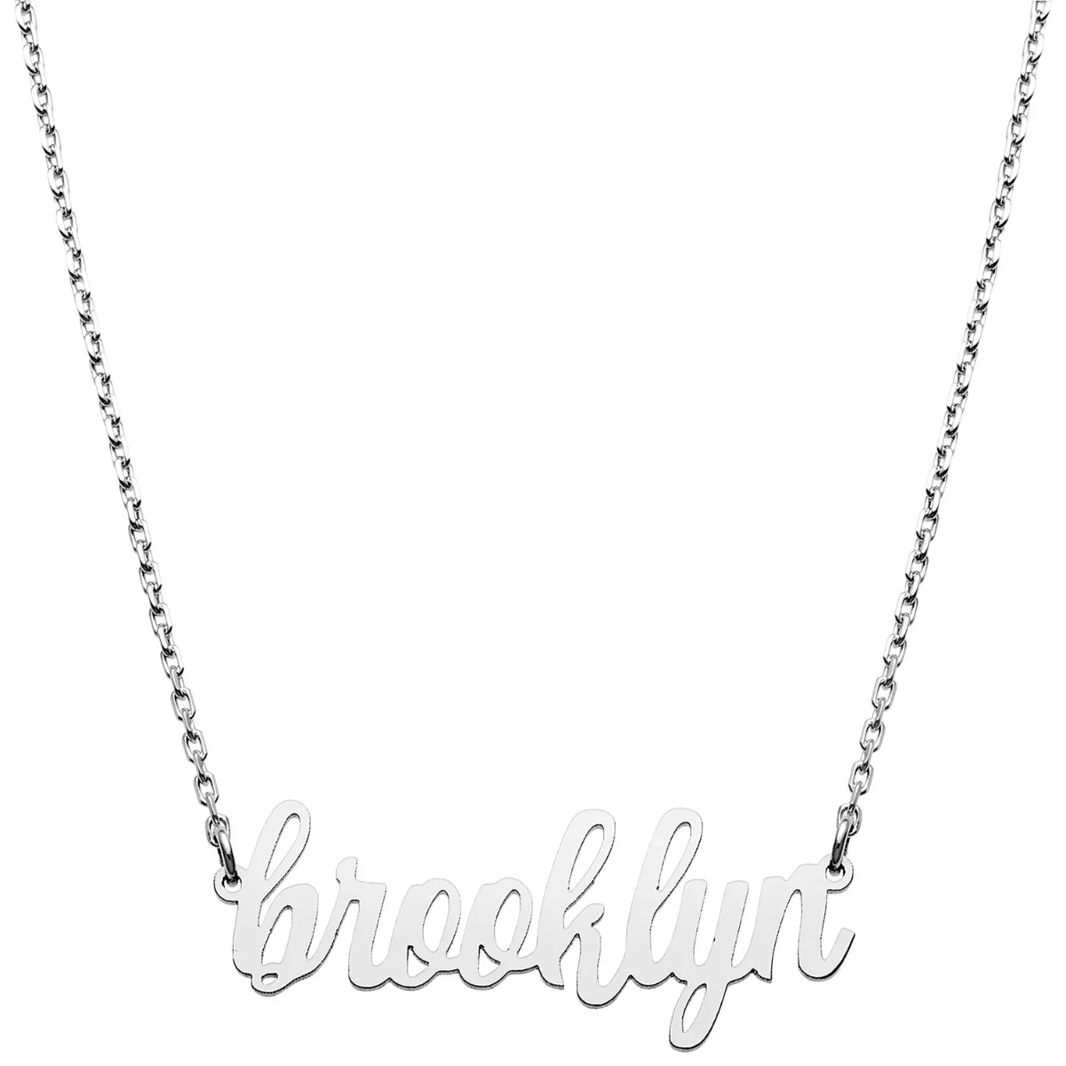 Stainless Steel Lowercase Script Name Necklace - Image 2