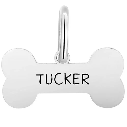 Stainless Steel Personalized Engraved Cut-out Bone Pet Tag - Image 3