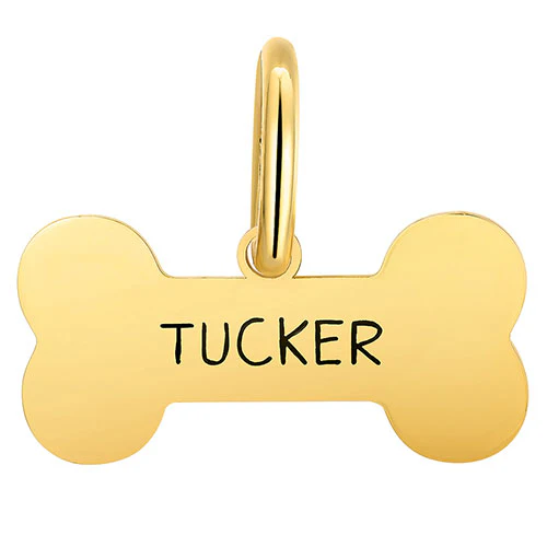 Stainless Steel Personalized Engraved Cut-out Bone Pet Tag - Image 7