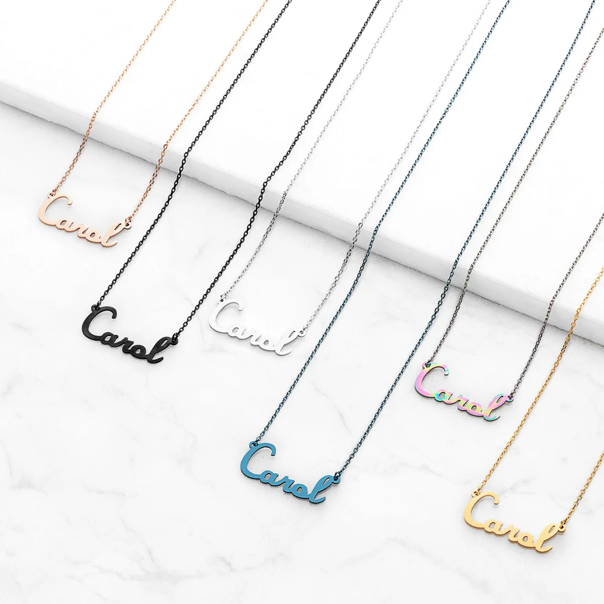 Stainless Steel Script Name Necklace - Image 7