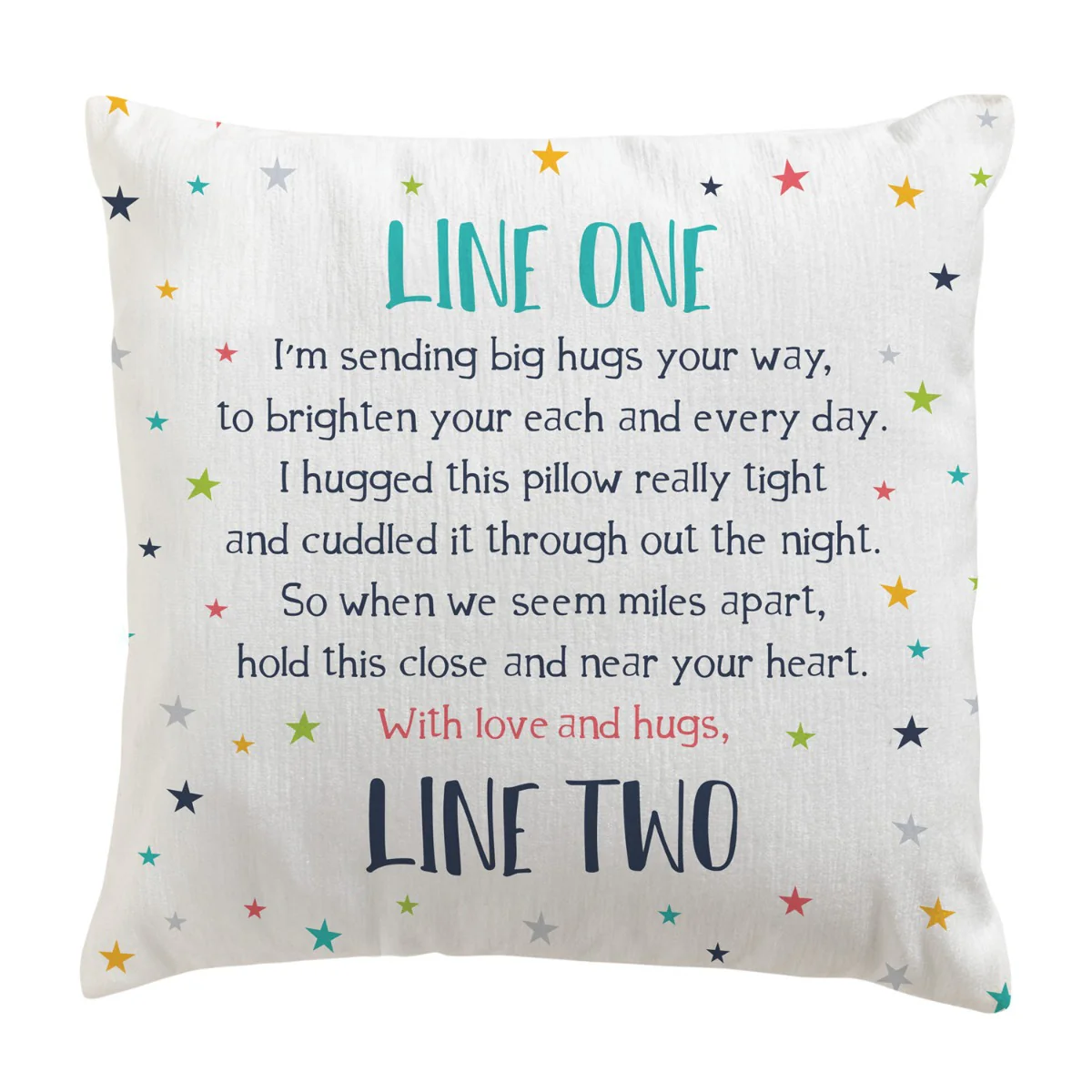 Starry Hugs From Home Personalized Throw Pillow - Image 2