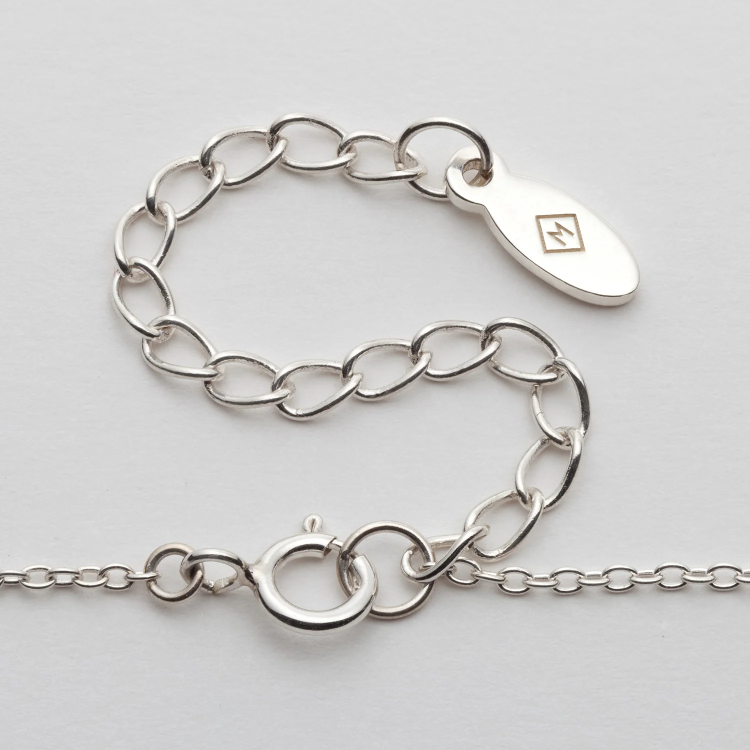 Sterling Silver Asymmetrical Initial with Star Necklace - Image 3