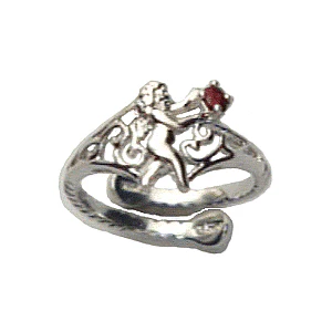 Sterling Silver Birthstone Angel Band - Image 2