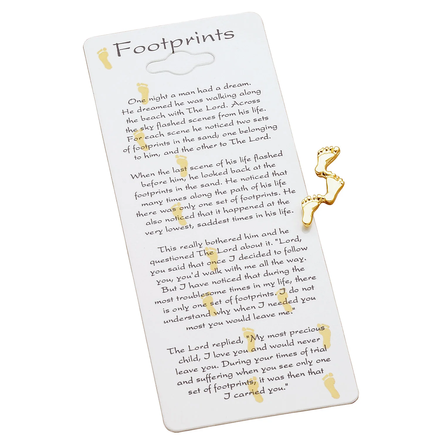 Sterling Silver Birthstone Footprints Necklace With Bonus Free Gift - Image 4