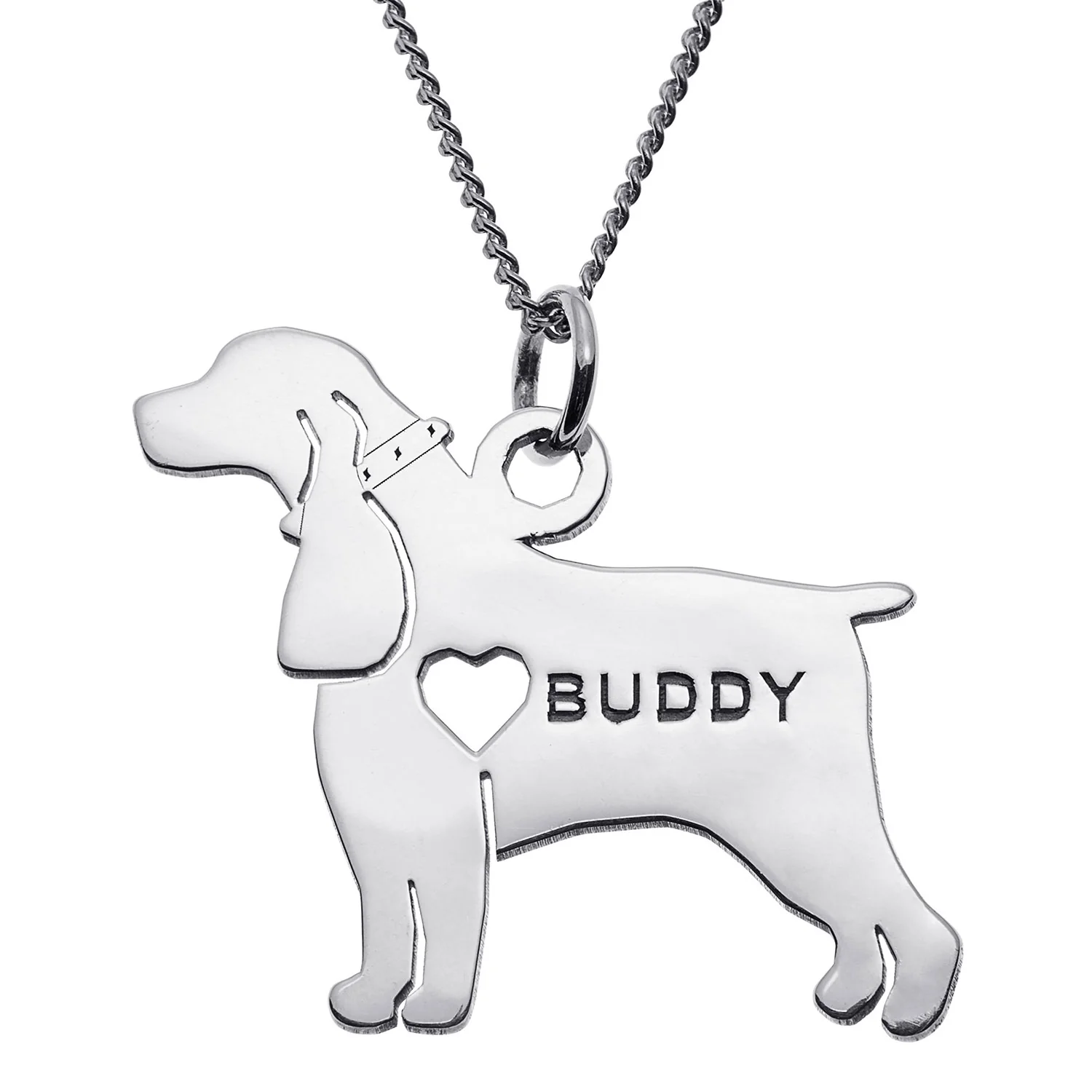 Sterling Silver Cocker Spaniel Silhouette