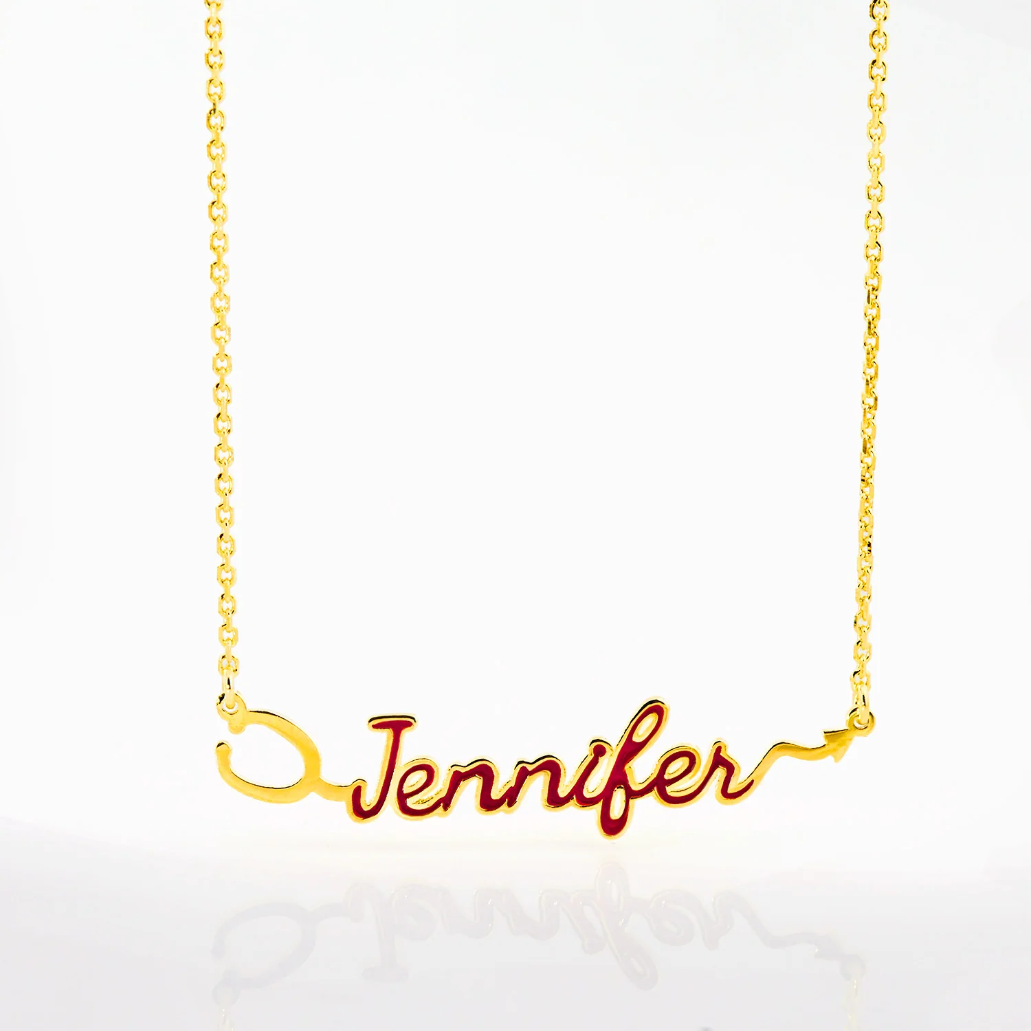 Sterling Silver Enamel Script Name Stethoscope Necklace - Image 3