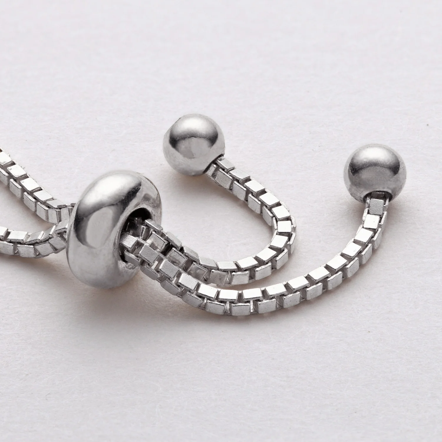 Sterling Silver Engravable Bar Adjustable Bracelet with Diamond Accent Star - Image 4