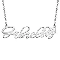 Sterling Silver Fancy Script Name Necklace