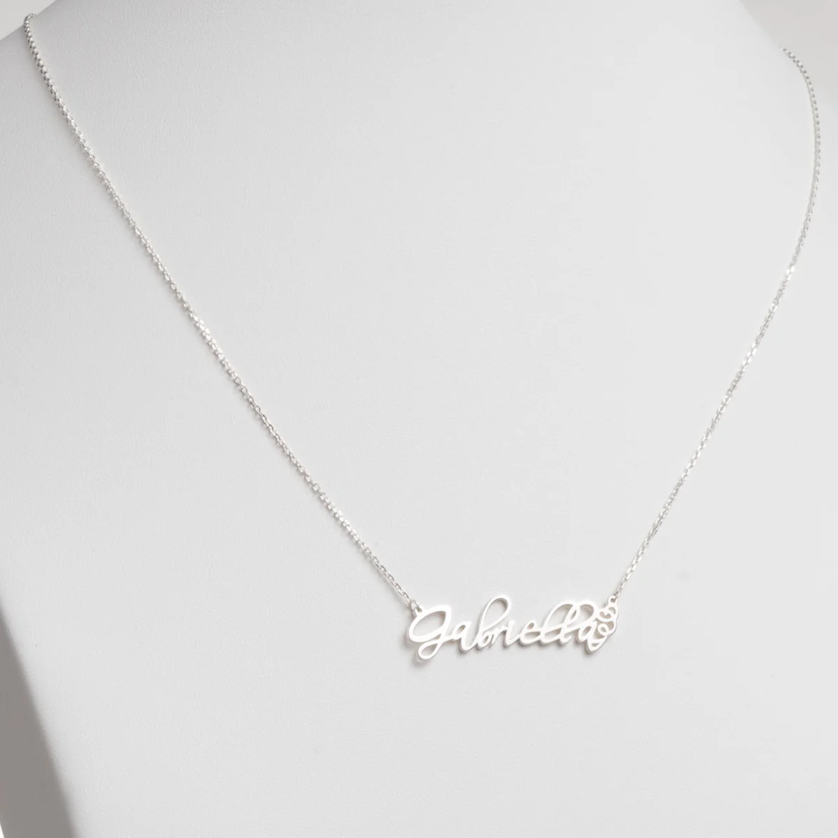 Sterling Silver Fancy Script Name Necklace - Image 3
