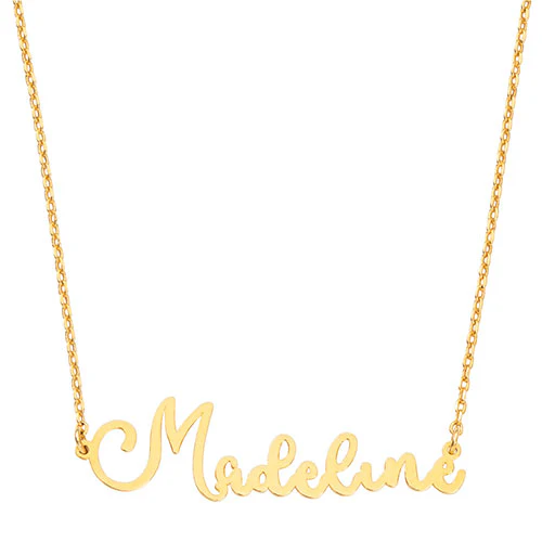 Sterling Silver Fancy Script Name Necklace - Image 4
