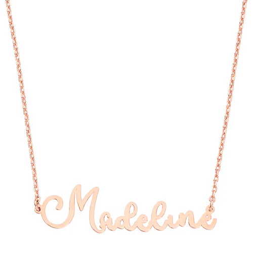 Sterling Silver Fancy Script Name Necklace - Image 6