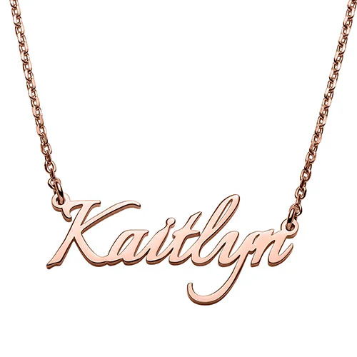 Sterling Silver Fancy Script Name Plaque with Free Hoop Earrings - Image 6