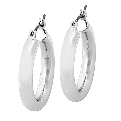 Sterling Silver Fancy Script Name Plaque with Free Hoop Earrings - Image 3