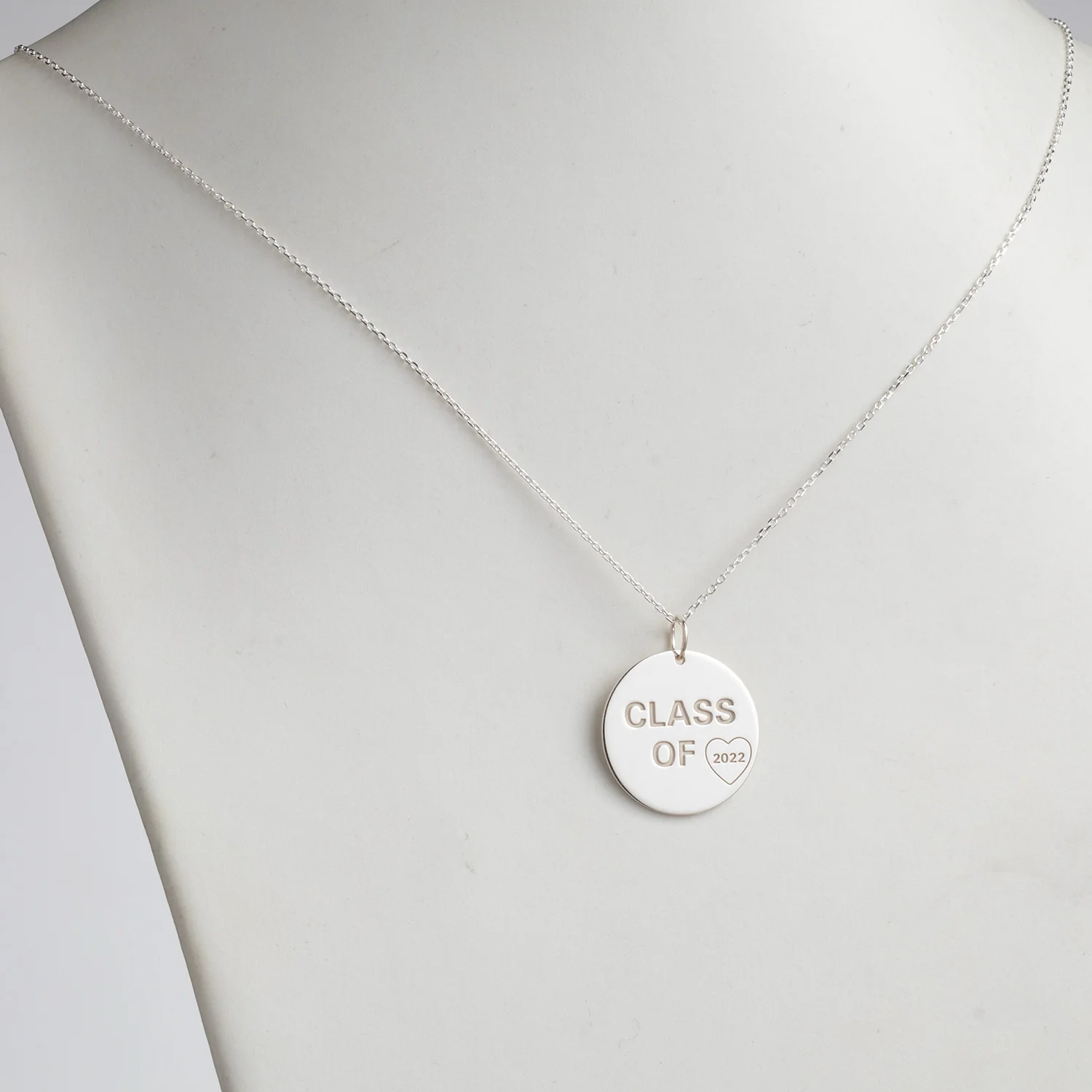 Sterling Silver Graduation Class of Disc Pendant - Image 2