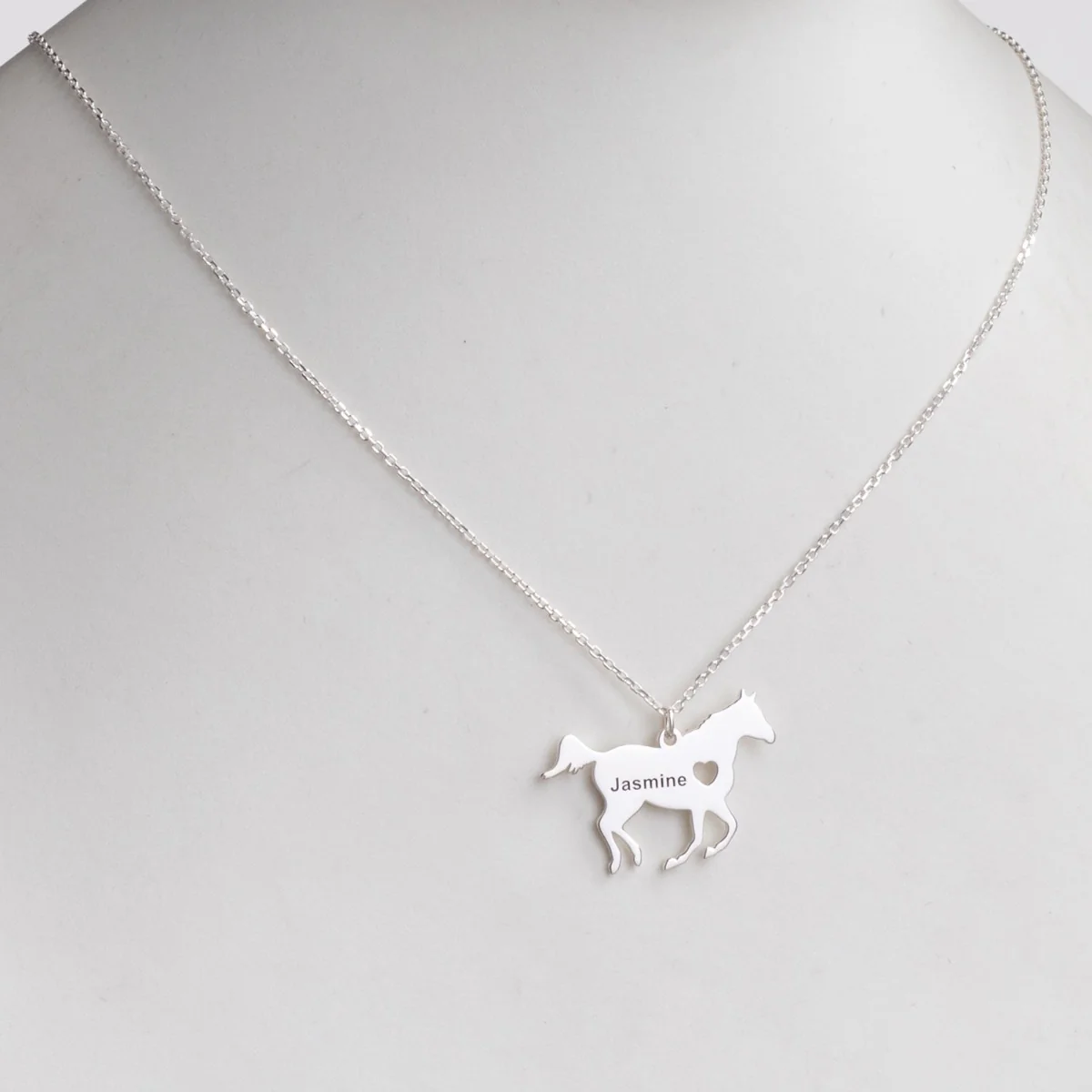 Sterling Silver Horse Silhouette Necklace - Image 2