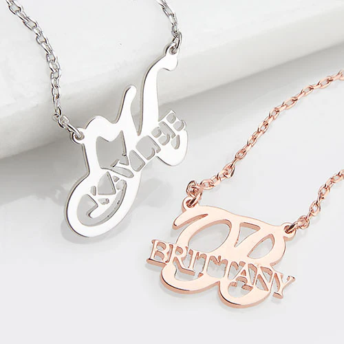 Sterling Silver Initial and Name Pendant