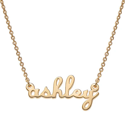 Sterling Silver Kid's Lowercase Script Name 16 Necklace - Image 2