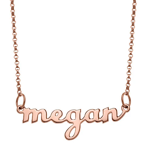 Sterling Silver Kid's Lowercase Script Name 16 Necklace - Image 3