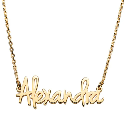 Sterling Silver Kid's Petite Script Name 16 Necklace - Image 4