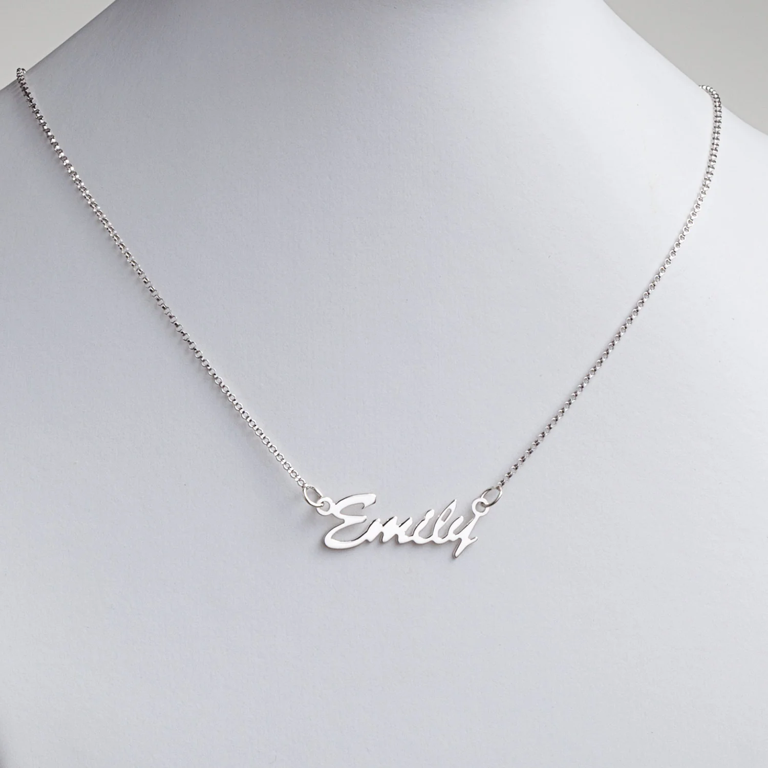 Sterling Silver Kid's Script Name Necklace - Image 2