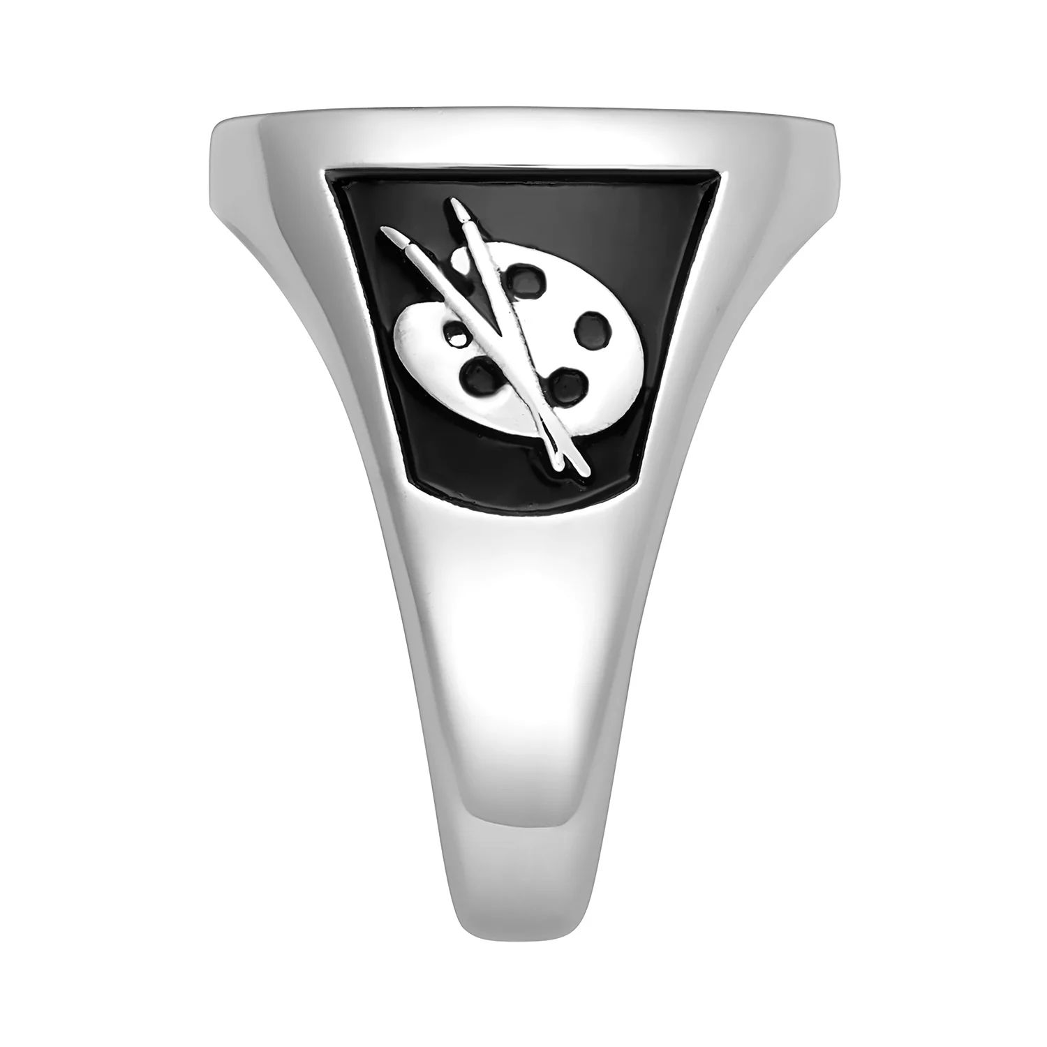 Sterling Silver Ladies Oval Signet Class Ring - Image 2