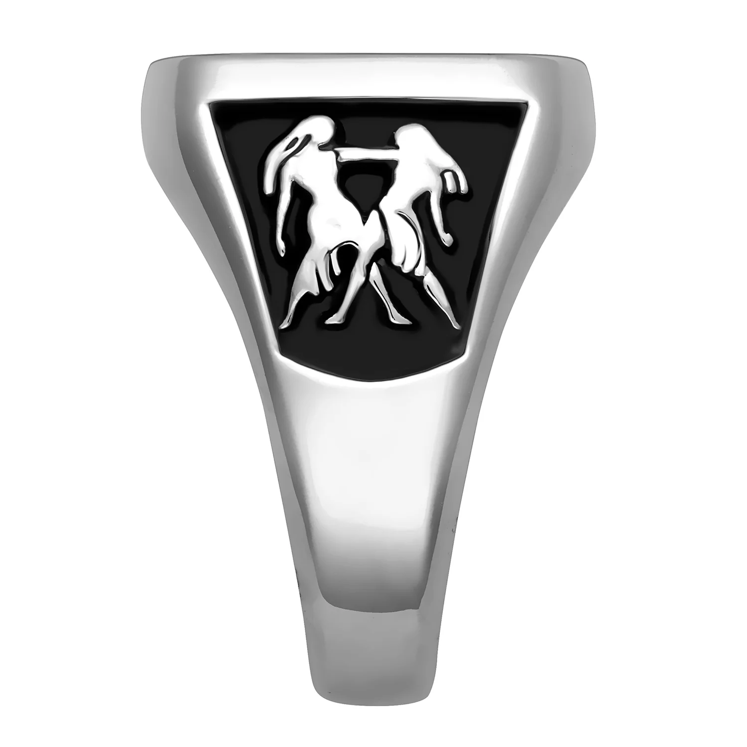 Sterling Silver Ladies Rectangle Signet Class Ring - Image 2