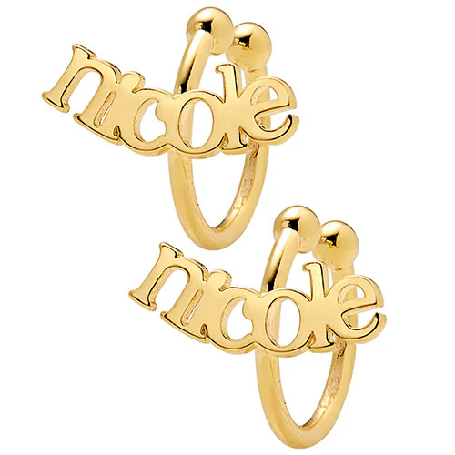 Sterling Silver Lowercase Name Ear Cuffs - Image 4