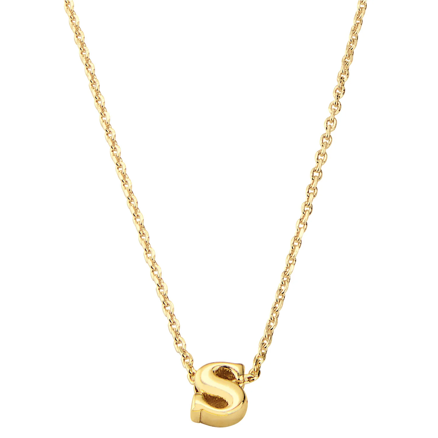 Sterling Silver Mini Lowercase Classic Initial Neckace - Image 4