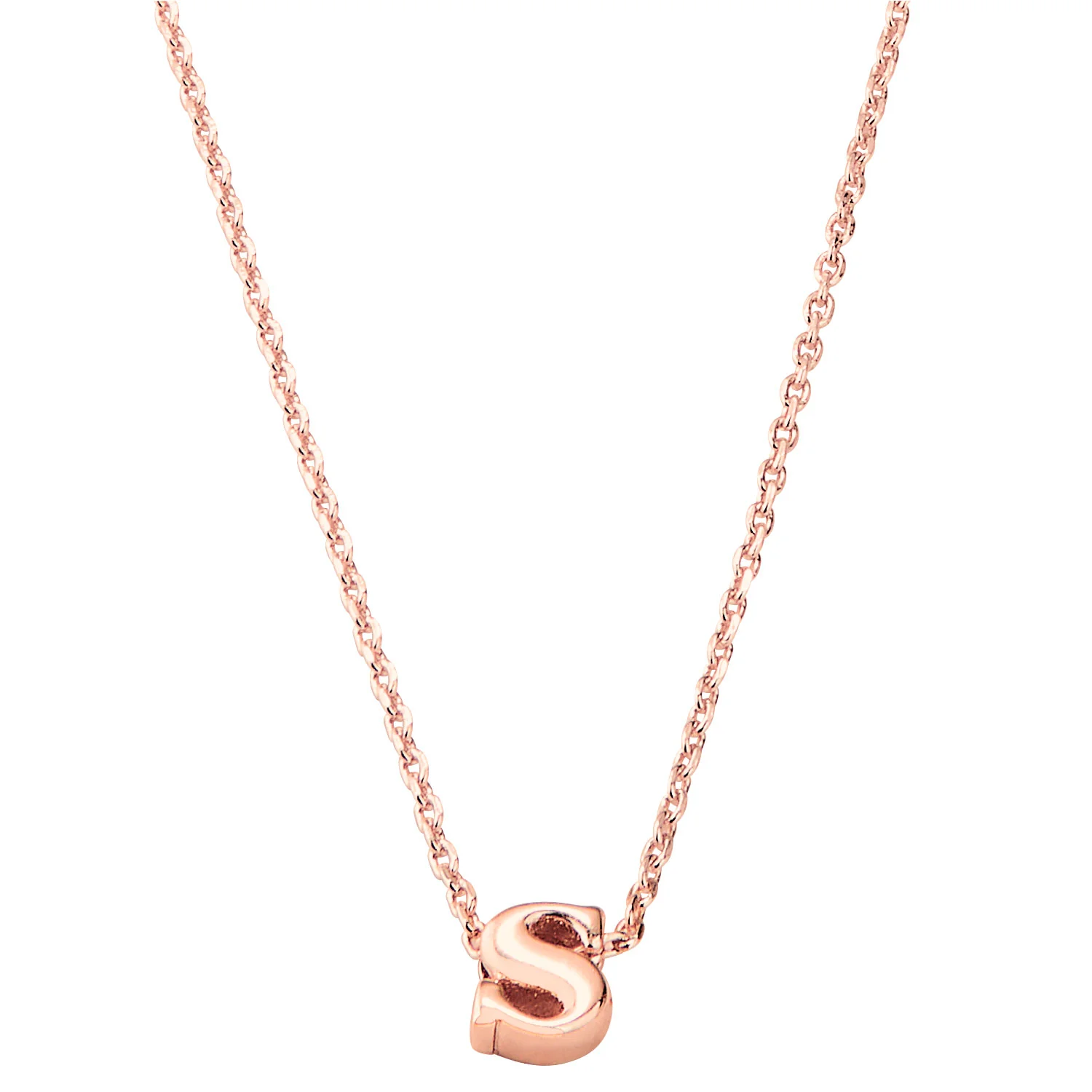 Sterling Silver Mini Lowercase Classic Initial Neckace - Image 5