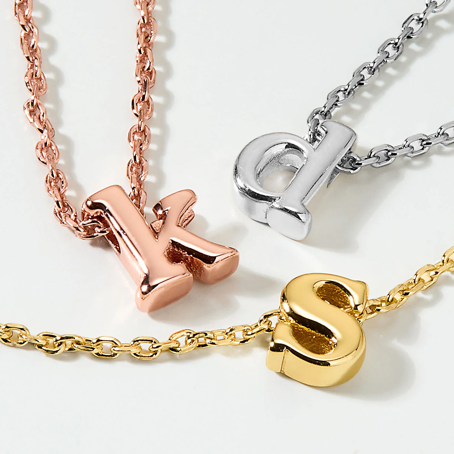 Sterling Silver Mini Lowercase Classic Initial Neckace - Image 6